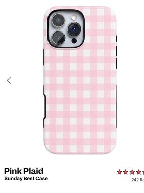 Pink Plaid Phone Case - Slim Protective Cover